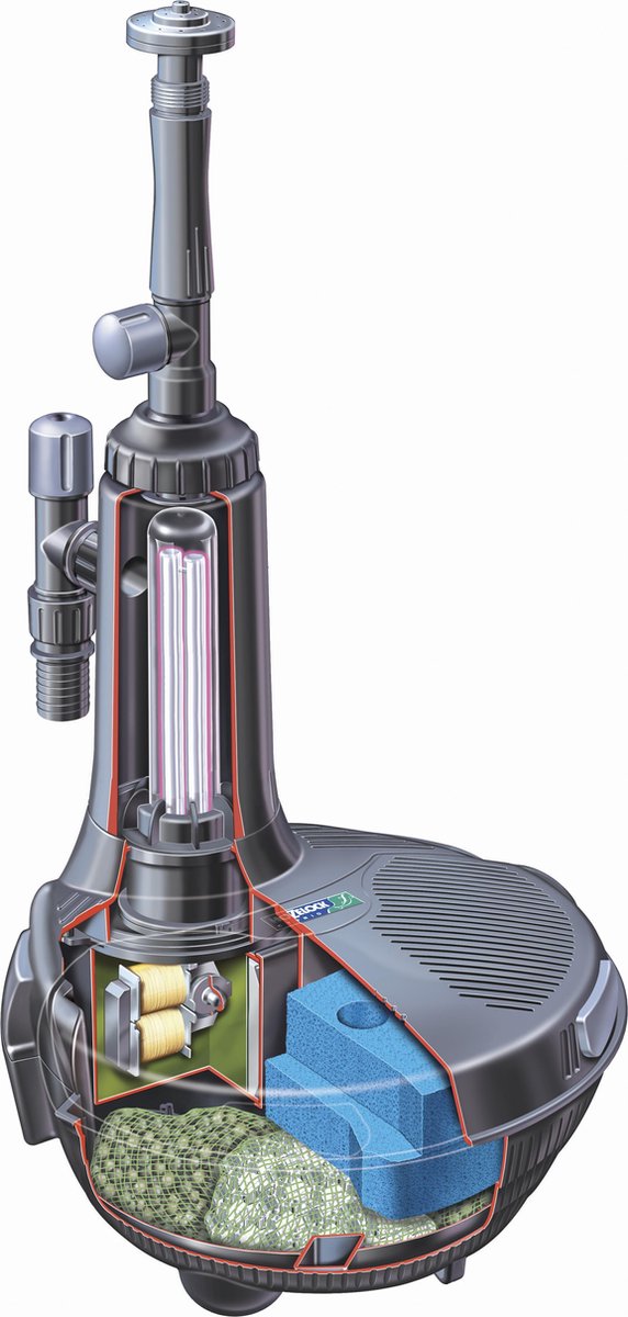 Hozelock EasyClear 6000 Filter- en watervalpomp - Zwart