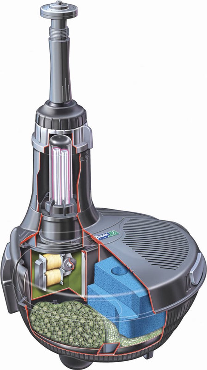 Hozelock EasyClear 6000 Filter- en watervalpomp - Zwart