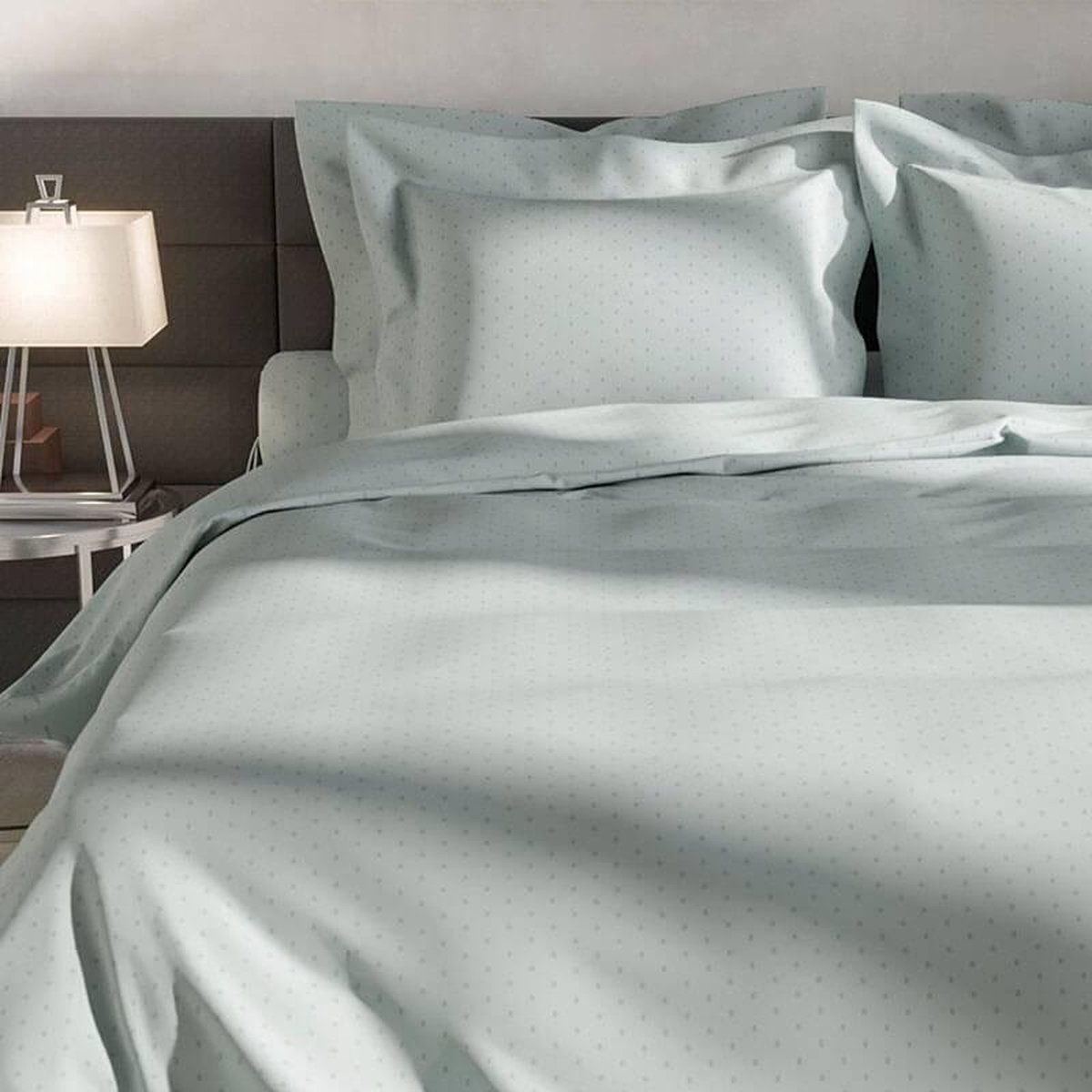 Heckett & Lane Dekbedovertrek Puntini 200x220 Cm - Groen