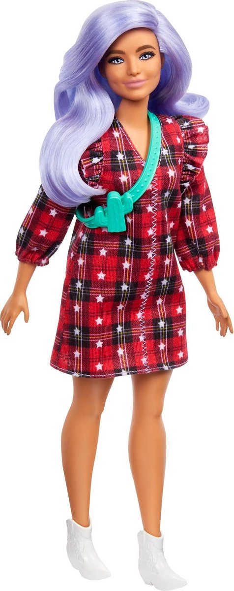 Mattel Barbie tienerpop Fashionistas meisjes 30 cm paars/rood