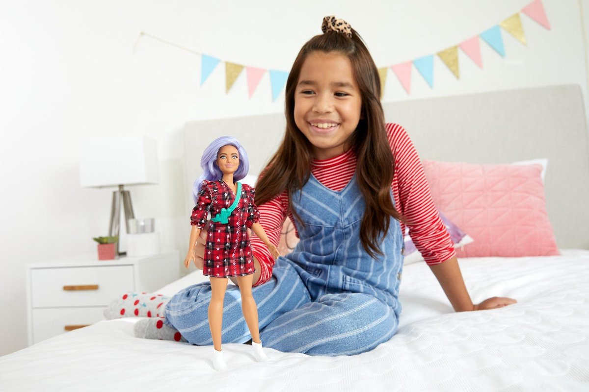 Mattel Barbie tienerpop Fashionistas meisjes 30 cm paars/rood