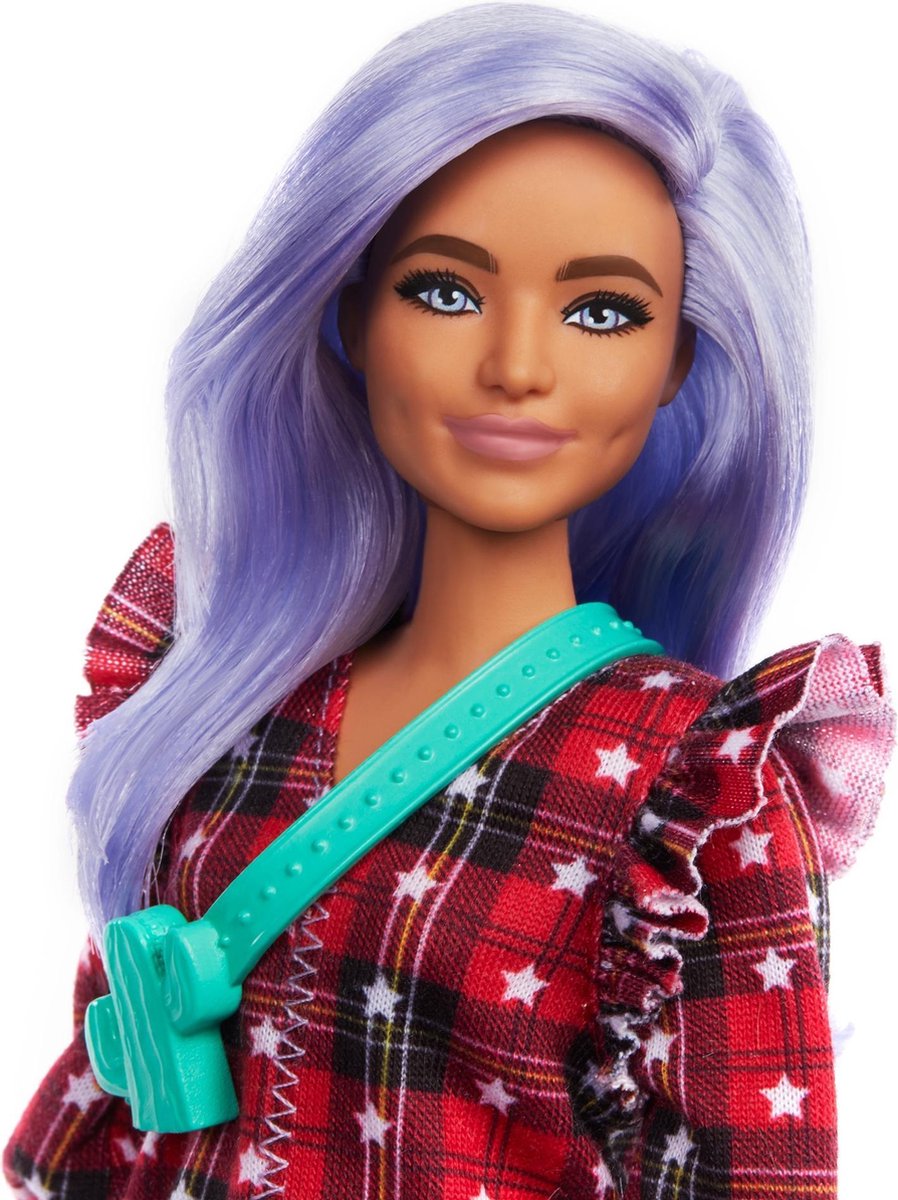 Mattel Barbie tienerpop Fashionistas meisjes 30 cm paars/rood