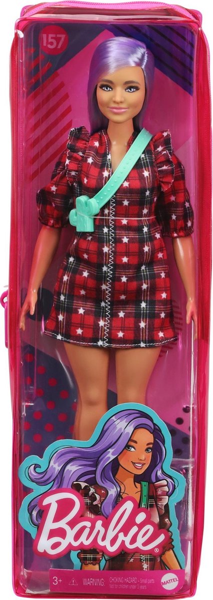Mattel Barbie tienerpop Fashionistas meisjes 30 cm paars/rood