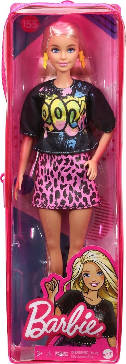 Mattel Barbie tienerpop Fashionistas meisjes 30 cm zwart/roze