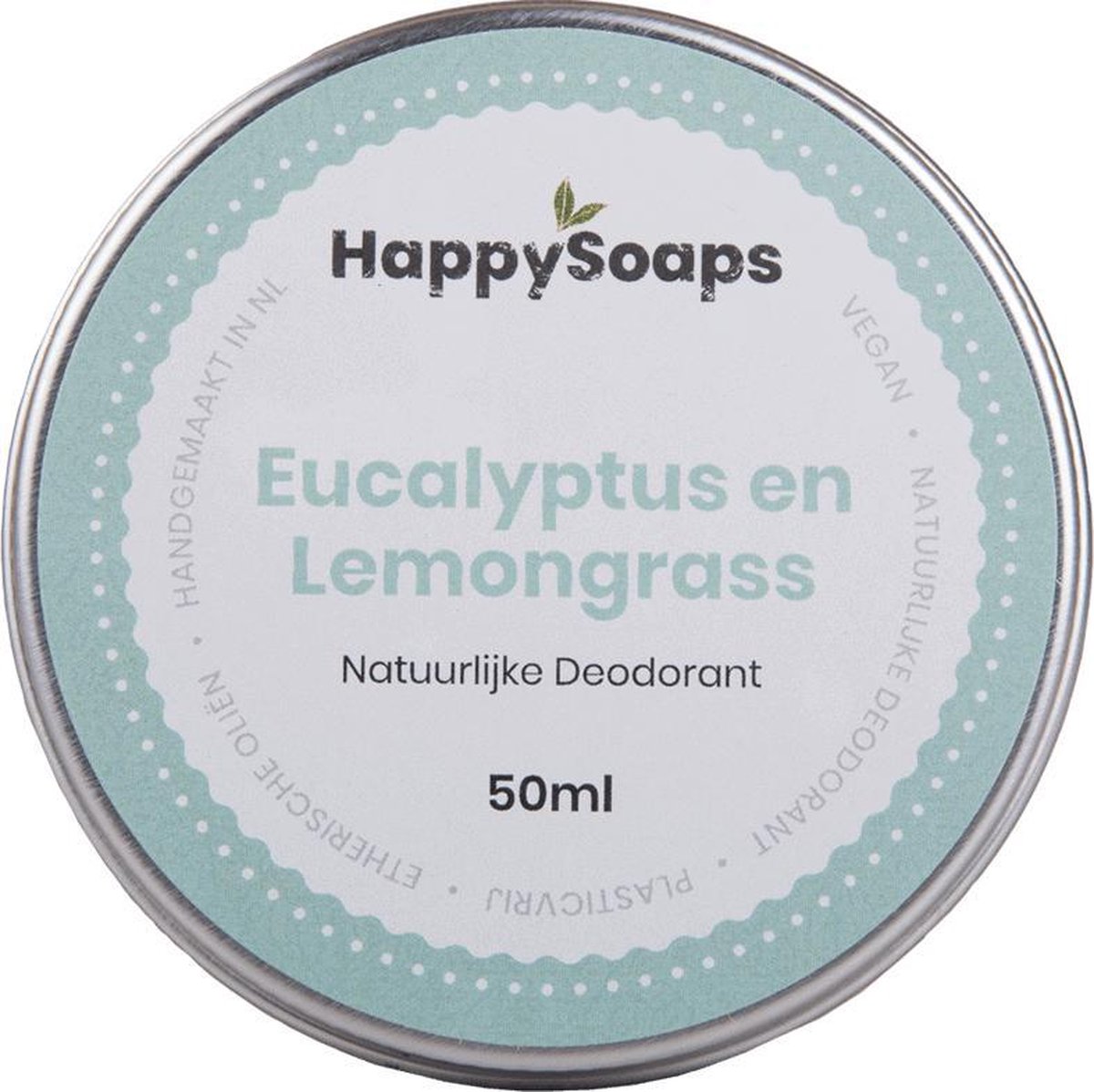 HappySoaps Happy Soaps Natuurlijke Deodorant - Eucalyptus En Lemongrass 50ml