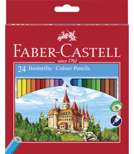 Faber Castell kleurpotloden eco junior 17 cm hout 24 stuks