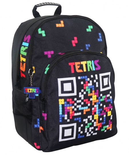 Tetris rugzak QR code junior 45 x 33 x 16 cm polyester - Zwart