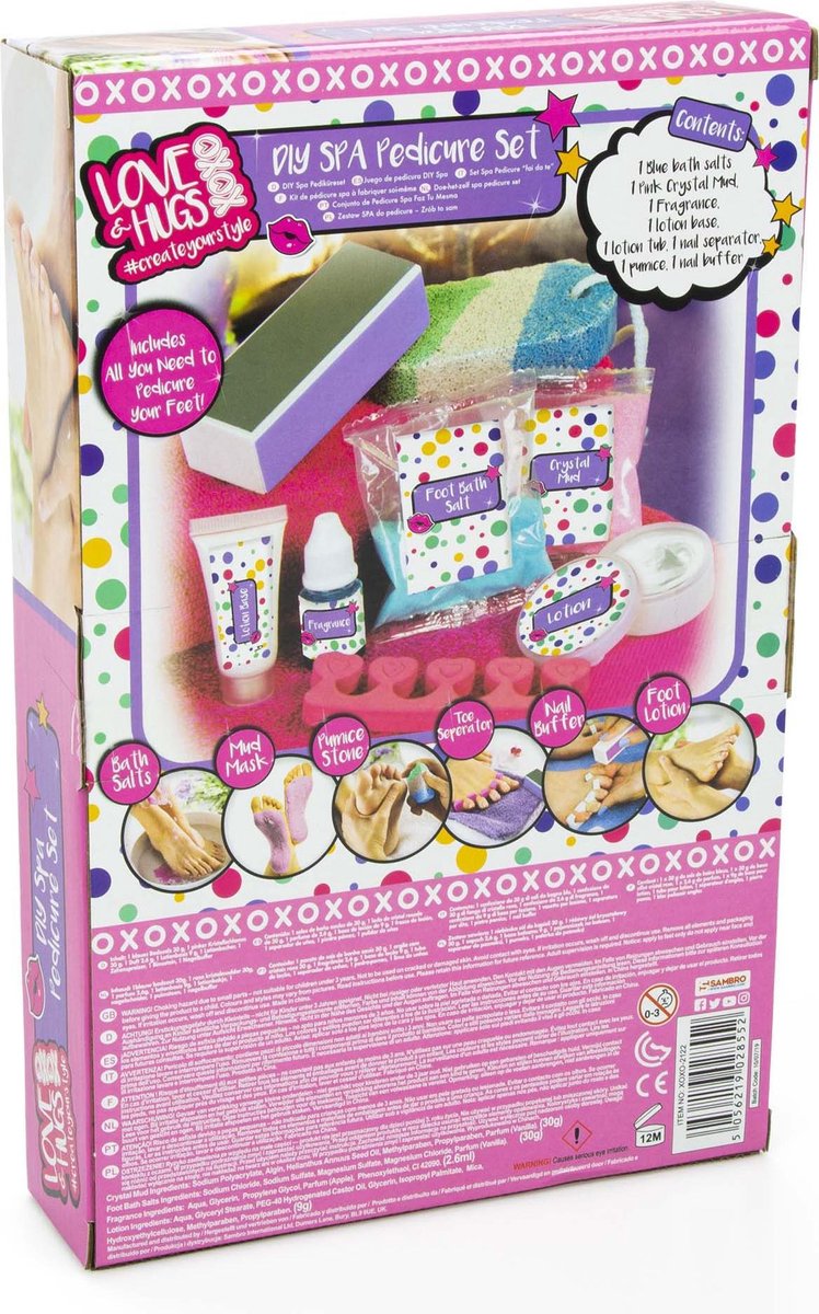 Jonotoys diy spa pedicure set meisjes 8 delig - Roze