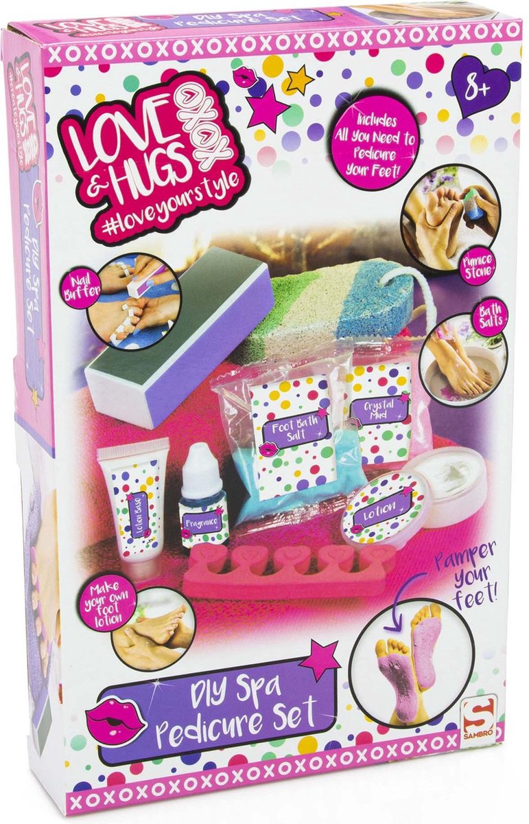 Jonotoys diy spa pedicure set meisjes 8 delig - Roze