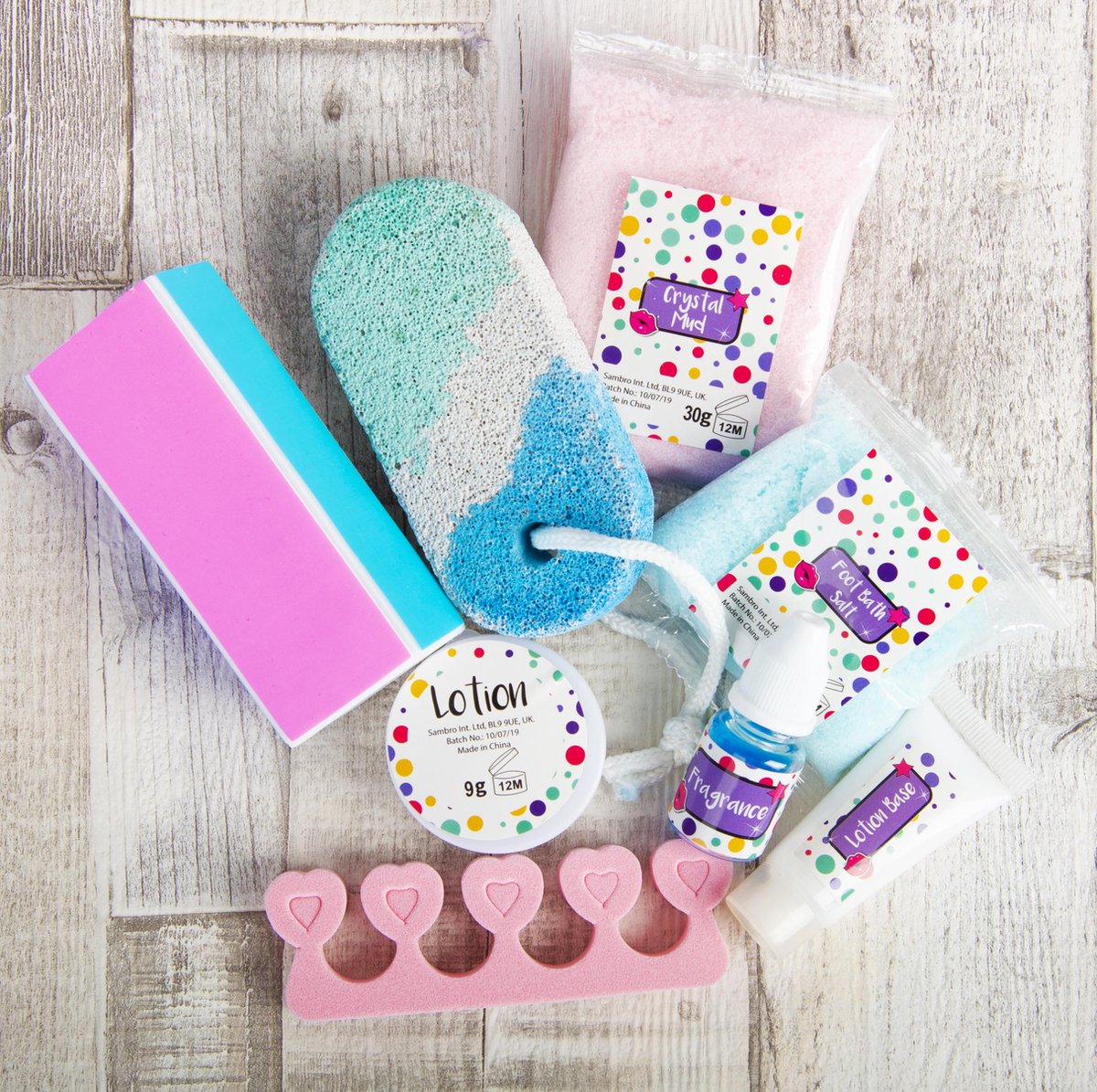 Jonotoys diy spa pedicure set meisjes 8 delig - Roze