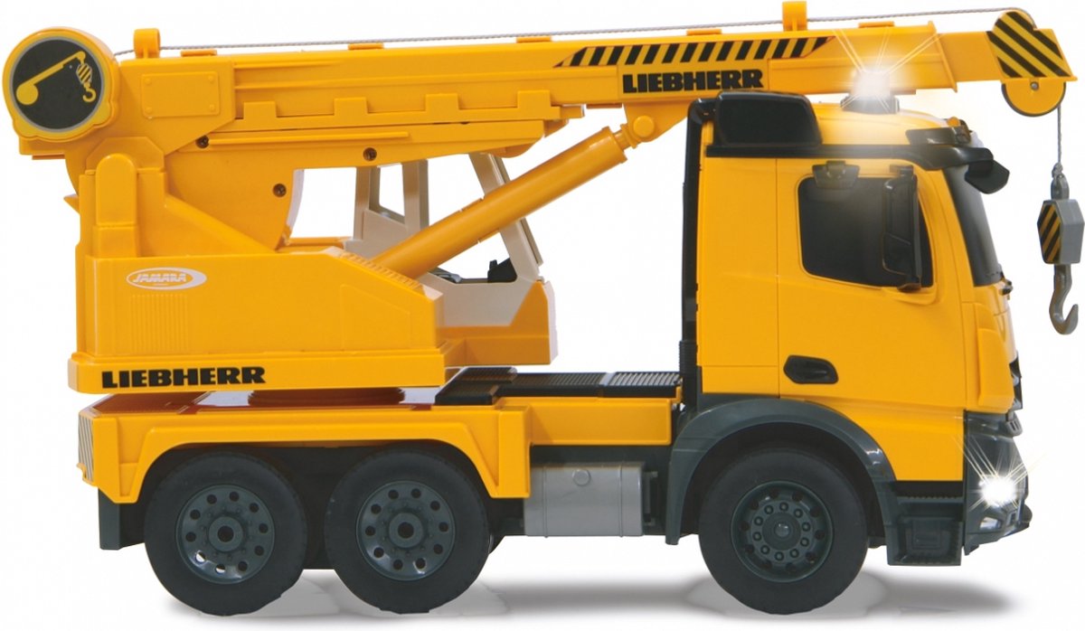 Jamara bouwkraan RC Mercedes Benz Liebherr 2,4 Ghz 1:20 - Geel