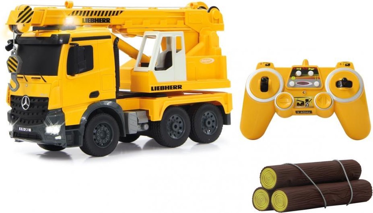 Jamara bouwkraan RC Mercedes Benz Liebherr 2,4 Ghz 1:20 - Geel