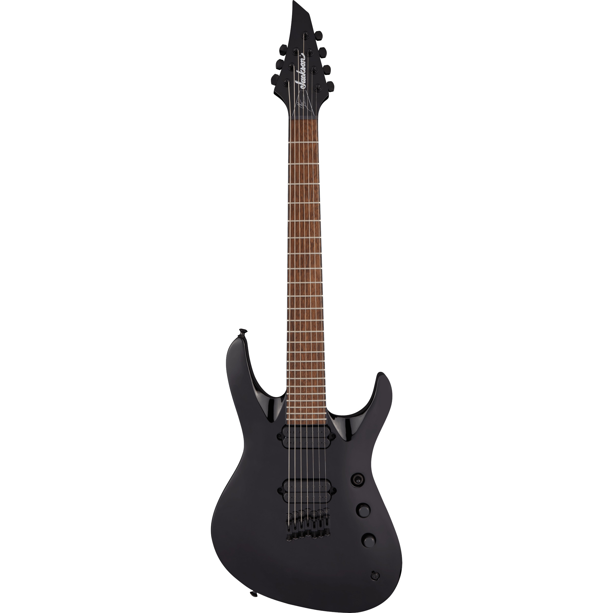 Jackson Pro Series Signature Chris Broderick Soloist HT7 Gloss Black 7-snarige elektrische gitaar