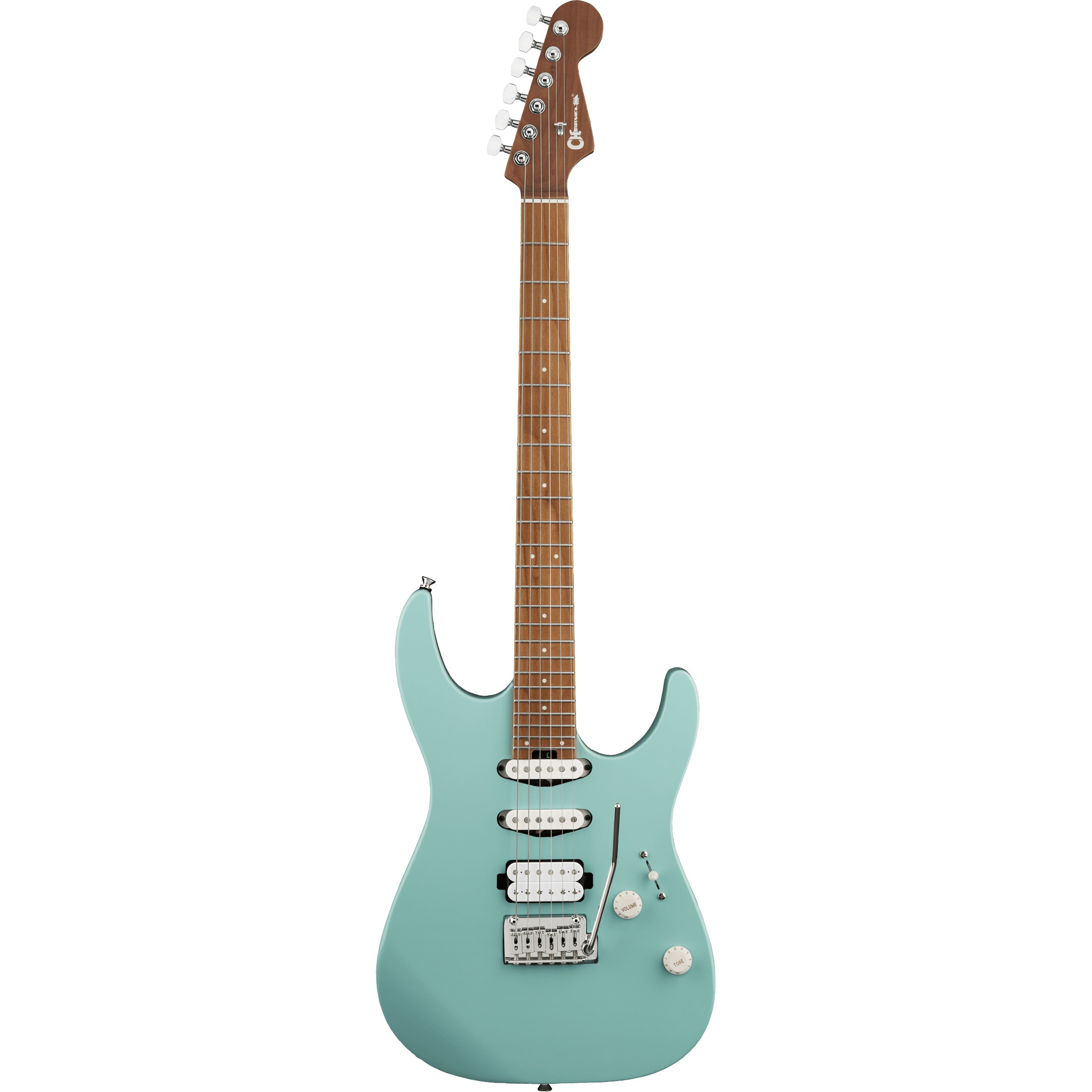 Charvel MJ Series Rick Graham Signature San Dimas DK24 2PT CM Celeste elektrische gitaar met koffer