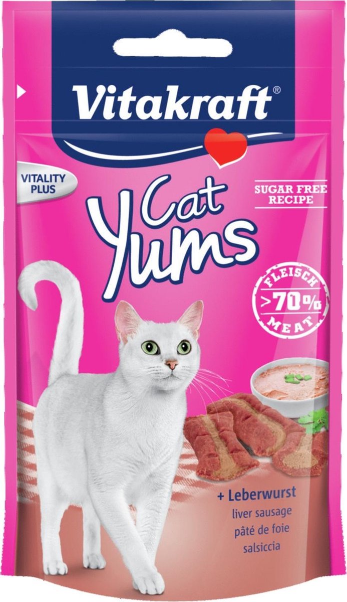 Vitakraft Cat Yums 40 g - Kattensnack - Leverworst
