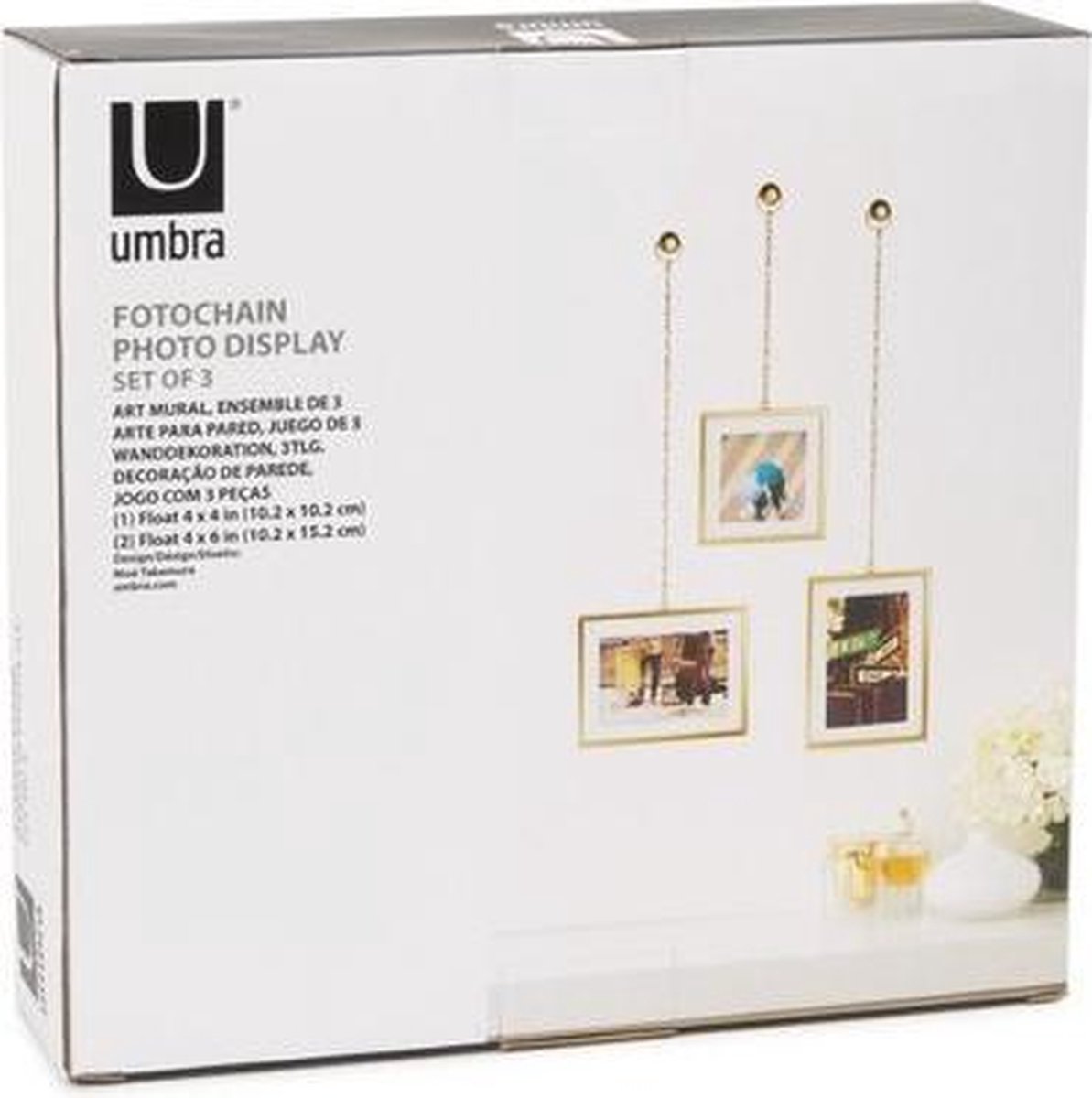 Umbra Ketting Fotolijst - set van 3 - Goud