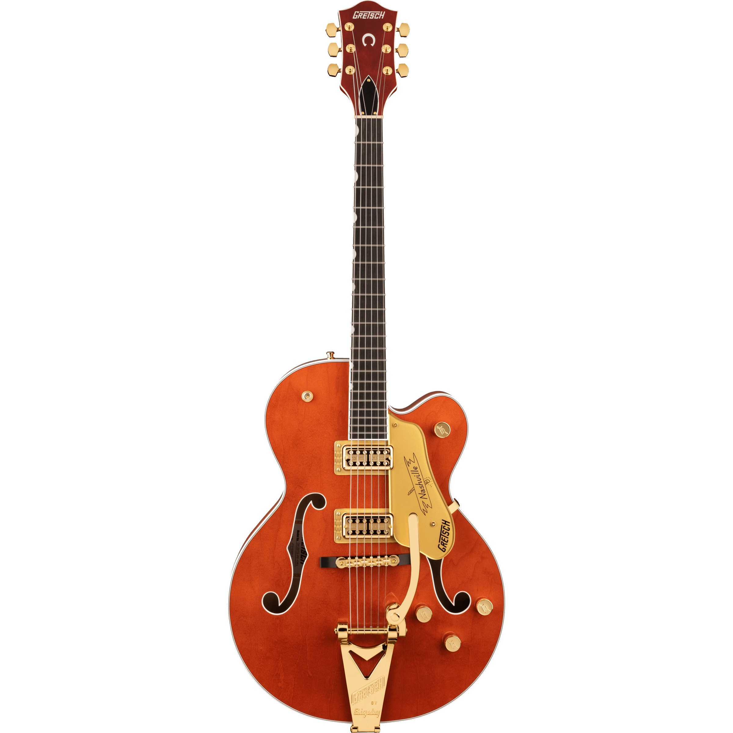 Gretsch G6120TG Players Edition Nashville Orange Stain semi-akoestische gitaar met koffer