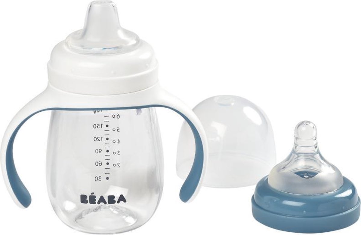 Beaba Fles Béaba 2-in-1 4mnd+ Windy Blue