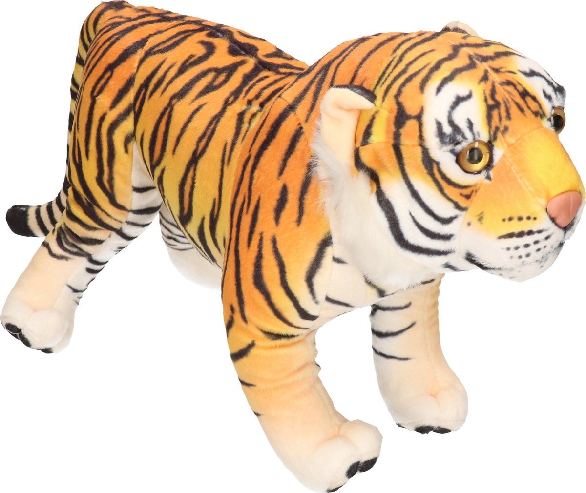 Wild Republic knuffeltijger junior 38 cm pluche/wit - Bruin