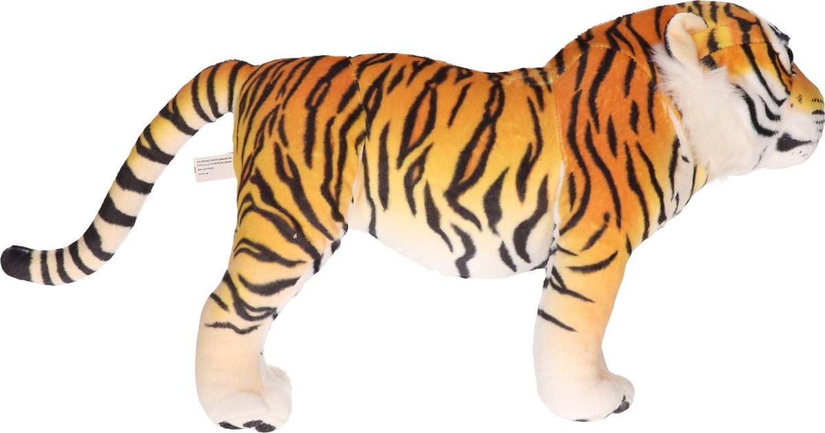 Wild Republic knuffeltijger junior 38 cm pluche/wit - Bruin