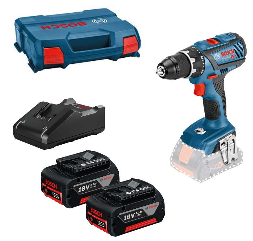 Bosch GSB 18V-28 Professional | Accuklopboor/schroefmachine | 2x accu 3.0Ah | L-Case