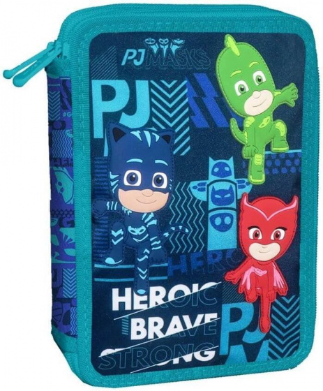 Diakakis etui PJ Masks jongens 21 cm polyester blauw 31 delig