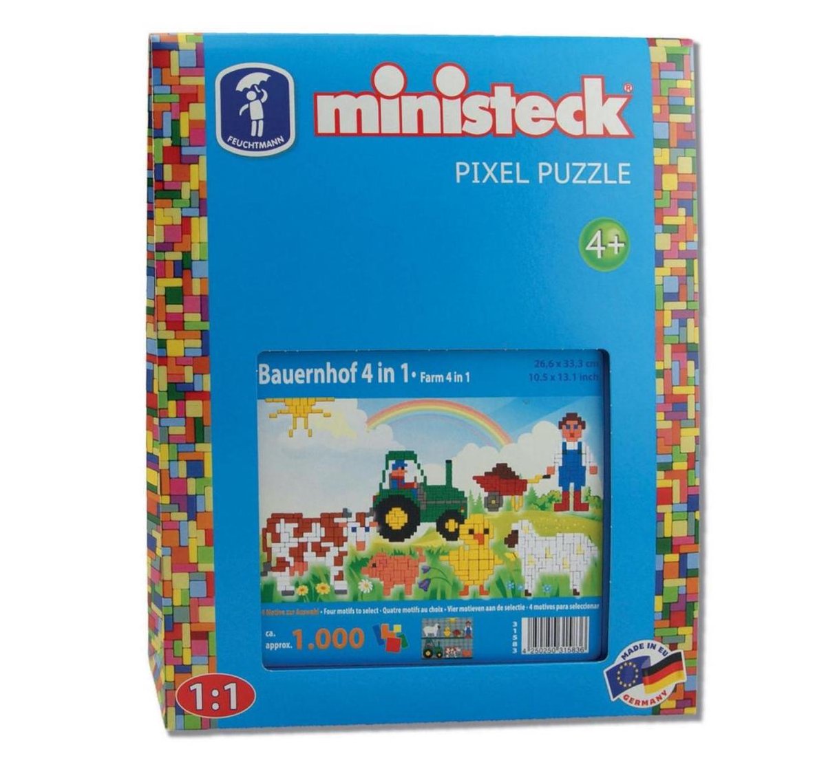 Ministeck boerderij 4 in 1 1000 delig