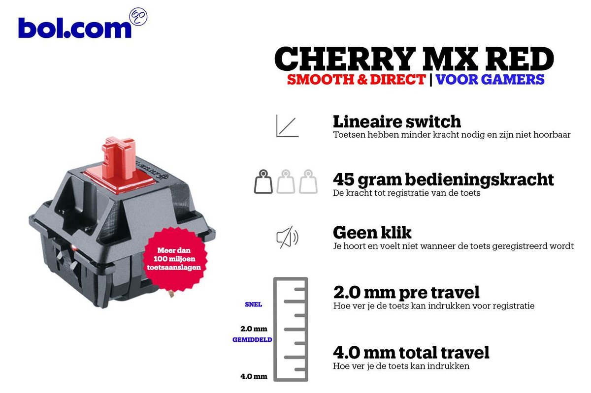 Roccat Pyro Mechanisch RGB Gaming Toetsenbord Qwerty