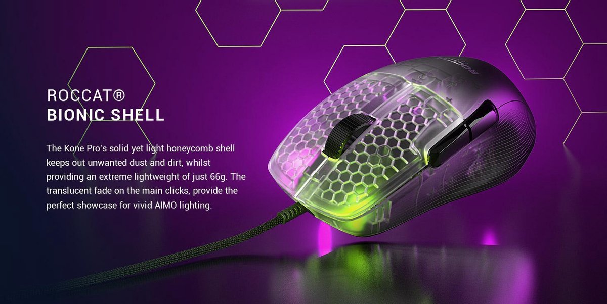 Roccat Kone One Pro Gaming Muis - Zwart