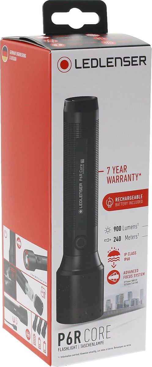 Led lenser P6R Core Zaklamp Oplaadbaar Geen Kleur