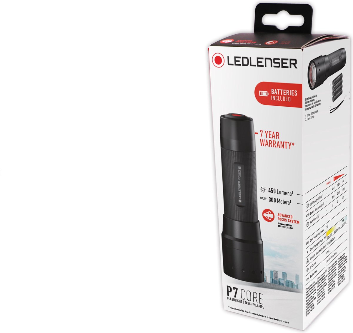 Ledlenser Led Lenser Zaklamp, oplaadbaar, P7 Core Geen Kleur