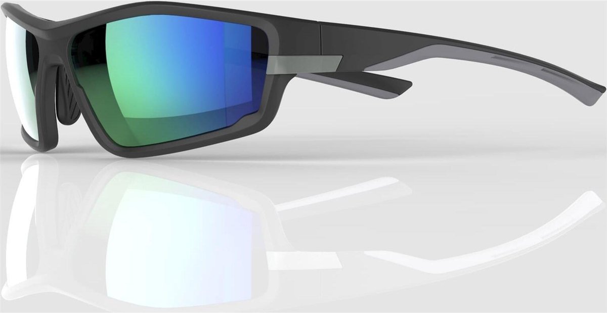 Mirage Sportbril / Fietsbril met 3 paar lenzen - / Grijs - Zwart