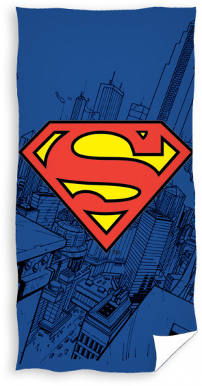 DC Comics strandlaken Superman 140 x 70 cm katoen rood/ - Blauw