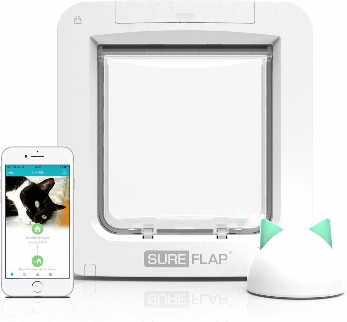 SureFlap Microchip Huisdierluik Connect Bundel - Kattenluik - - Wit