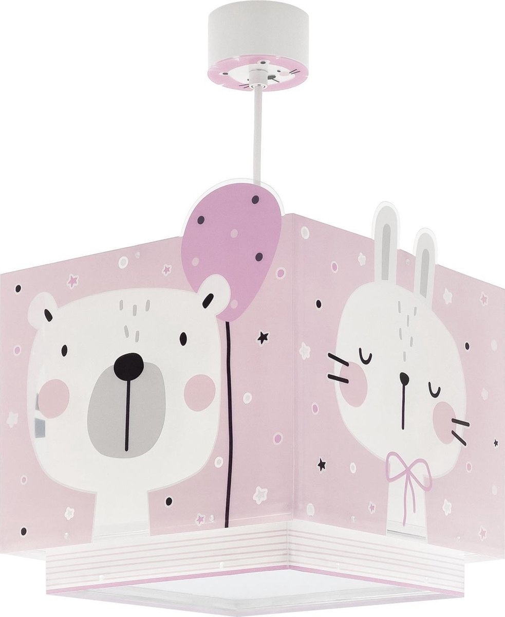 Dalber hanglamp Baby Jungle junior 24 x 43,5 cm E27/wit - Roze