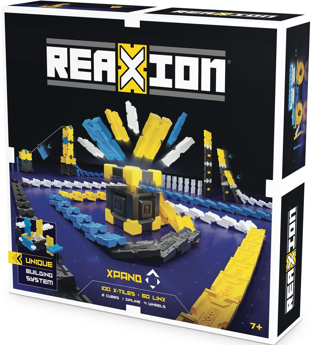 Goliath dominostenen Reaxion Xpand junior blauw/geel 167 delig