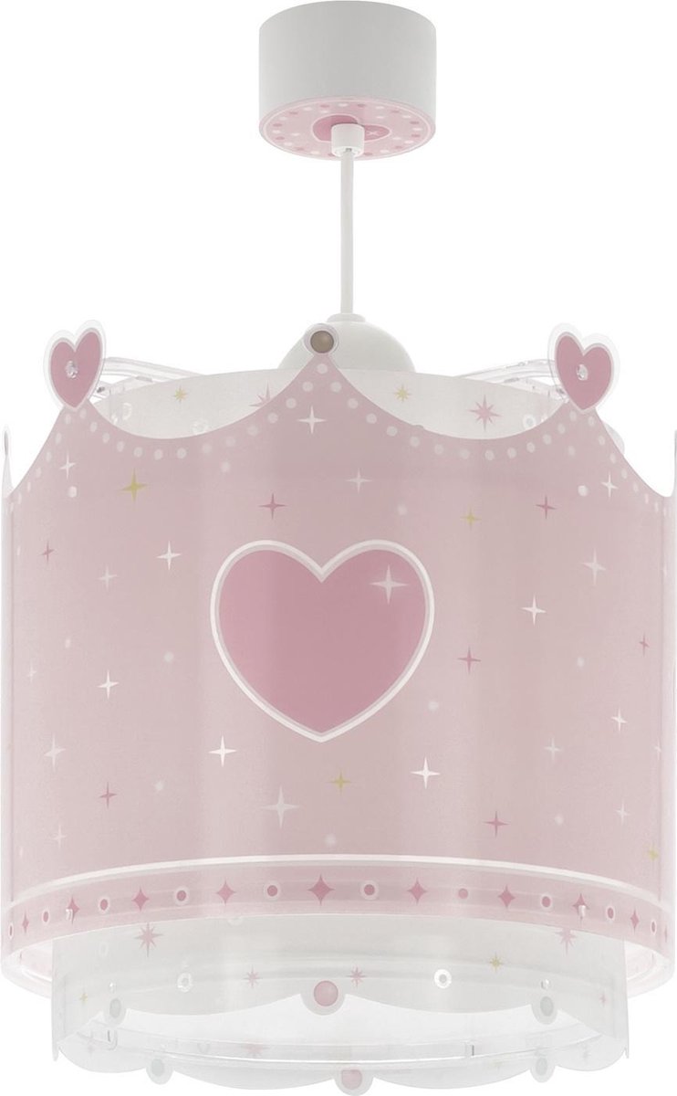Dalber hanglamp Little Queen meisjes 26 x 40 cm E27 roze/wit