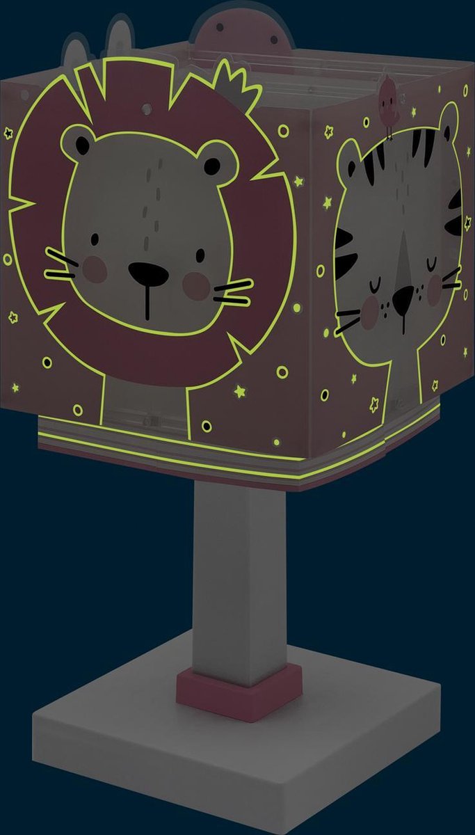 Dalber tafellamp Baby Jungle 13,5 x 30,5 cm E14/wit - Roze