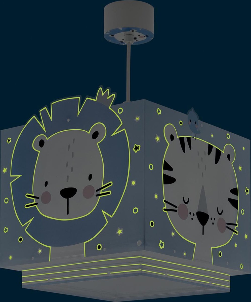 Dalber hanglamp Baby Jungle junior 24 x 43,5 cm E27 blauw/wit - Roze