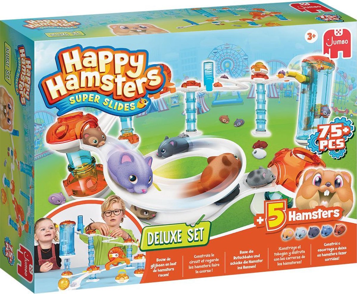 Jumbo knikkerbaan Happy Hamsters junior 56 delig
