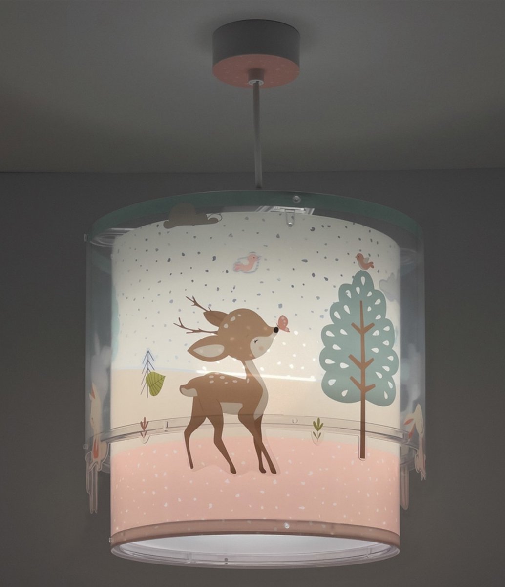 Dalber hanglamp Loving Deer junior 26 x 40 cm E27 wit/groen