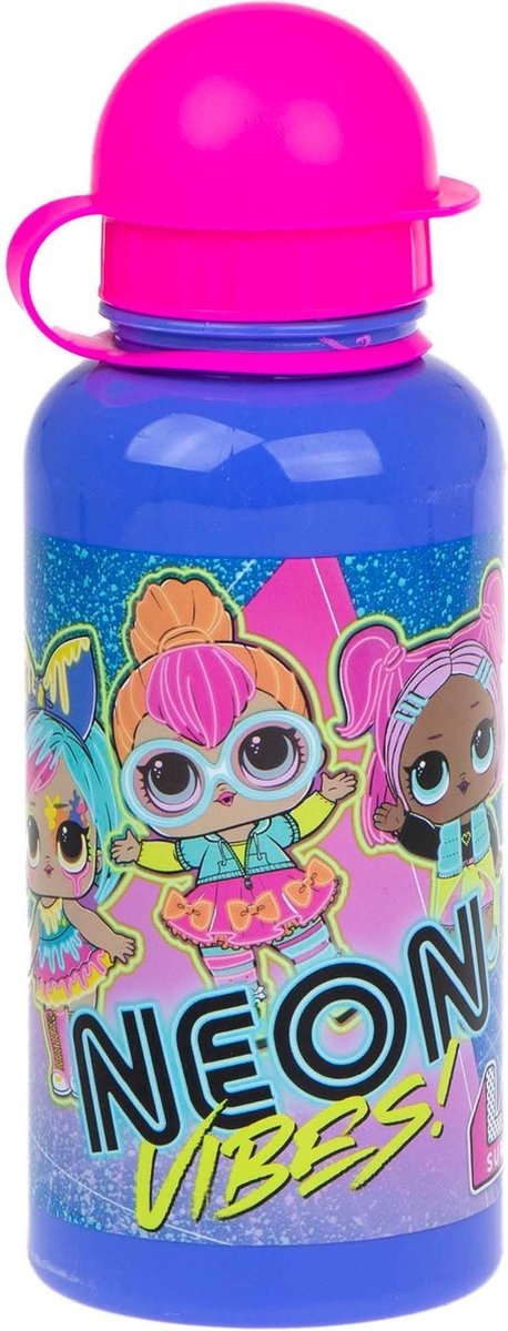 L.O.L. Surprise! lunchbox met drinkfles Electric 400 ml - Roze