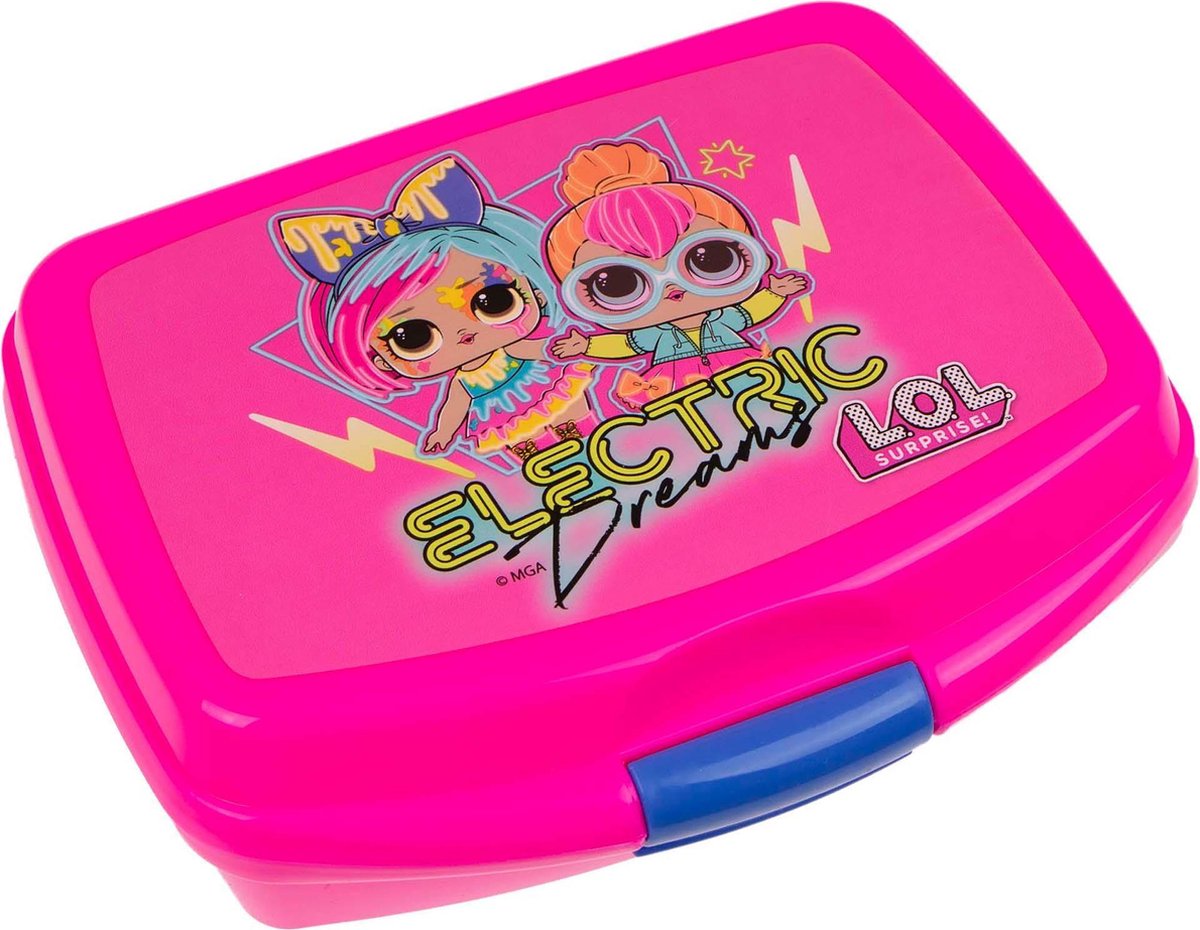 L.O.L. Surprise! lunchbox met drinkfles Electric 400 ml - Roze