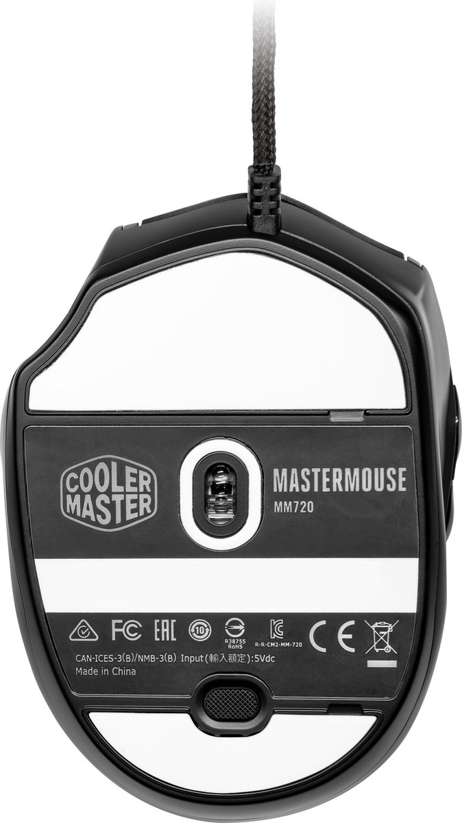 Coolermaster MM720 RGB Wired Gaming Muis Glossy Black