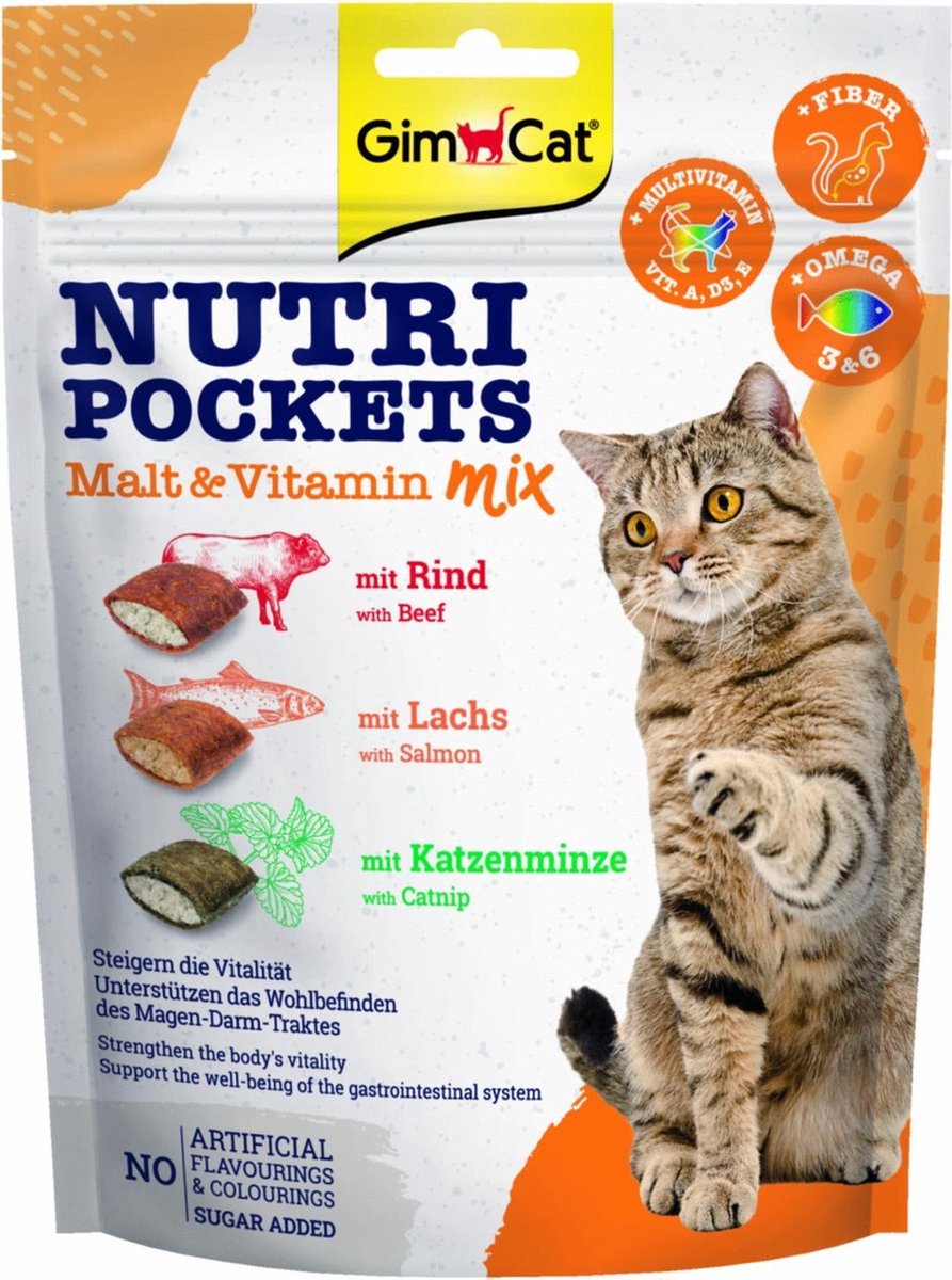 Gimcat Nutri Pockets - Kattensnack - Mout 60 g