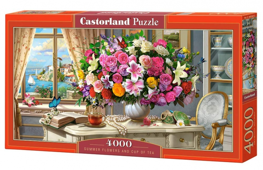 Castorland legpuzzel Summer Flowers and Cup of Tea 4000 stukjes