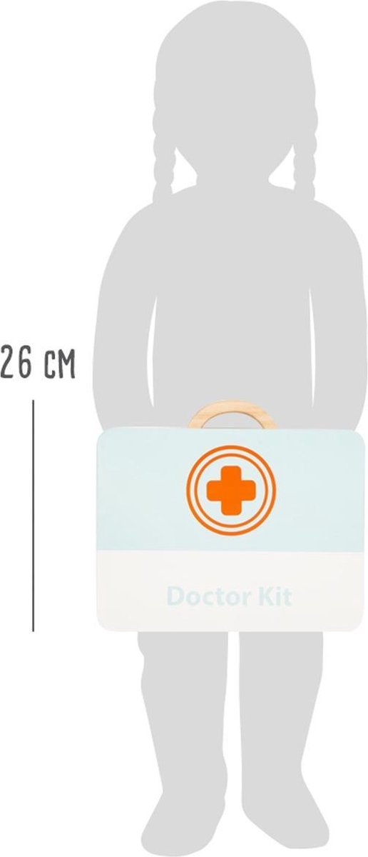 Small Foot dokter en tandartskoffer 29 x 26 cm hout wit/blauw