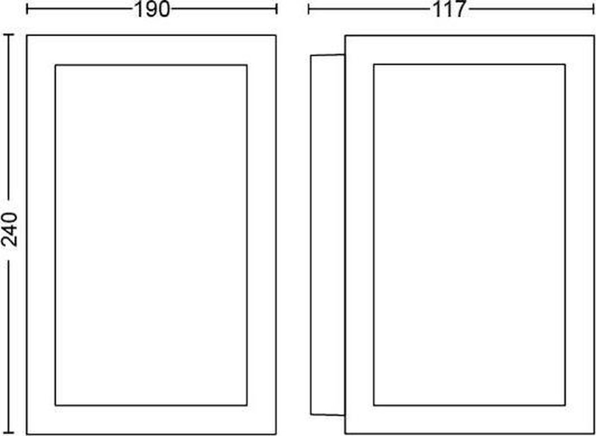 Philips Hue Impress buitenwandlamp breed - Zwart