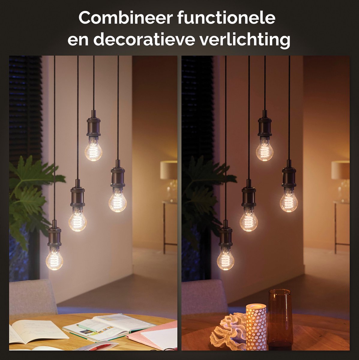 Philips Hue Filamentlamp White Ambiance Globe E27 - Geel