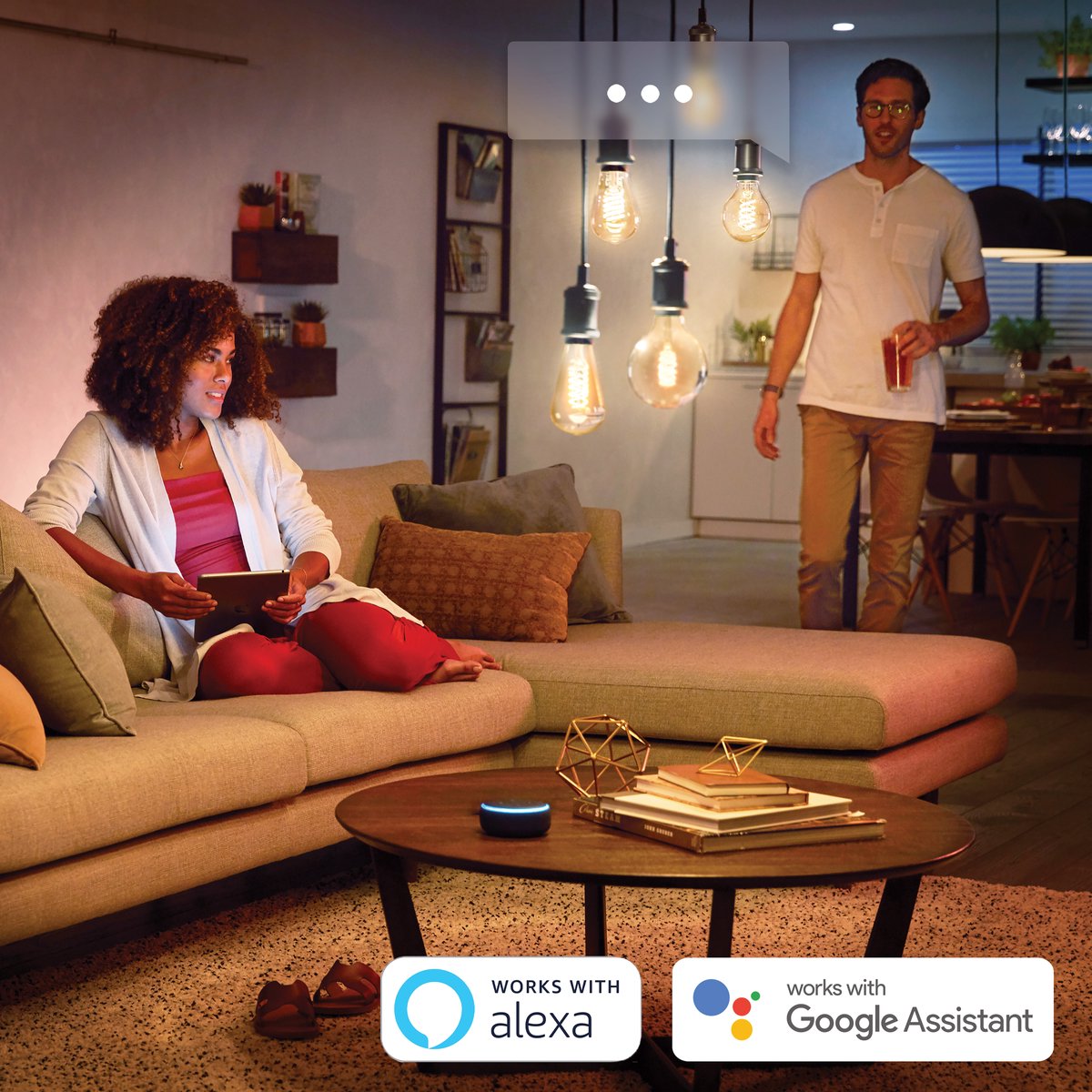 Philips Hue Filamentlamp White Ambiance Globe E27 - Geel